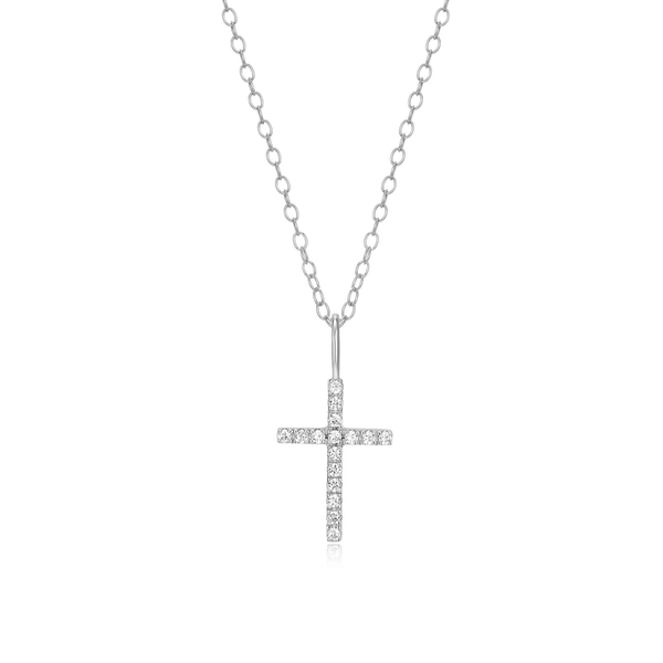 Monte Luna Cross Pendant Necklace in Rhodium Plated Sterling Silver Puckett's Fine Jewelry Benton, KY