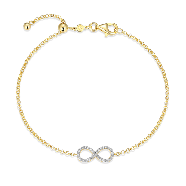 Monte Luna Infinity Bolo Bracelet in 14k Yellow Gold Plated Sterling Silver Puckett's Fine Jewelry Benton, KY