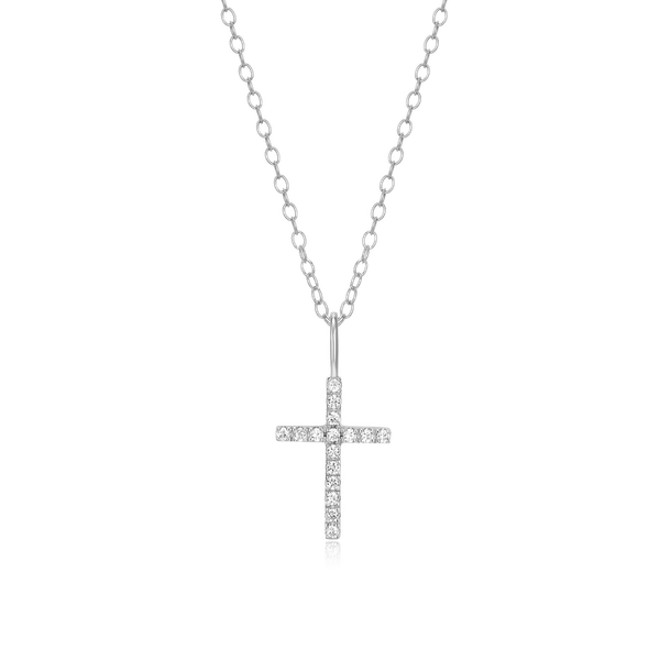 Monte Luna Cross Pendant Necklace in Rhodium Plated Sterling Silver Puckett's Fine Jewelry Benton, KY