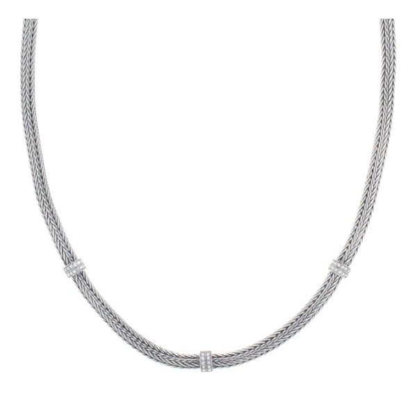 Phillip Gavriel White Topaz Mini Woven Necklace Puckett's Fine Jewelry Benton, KY