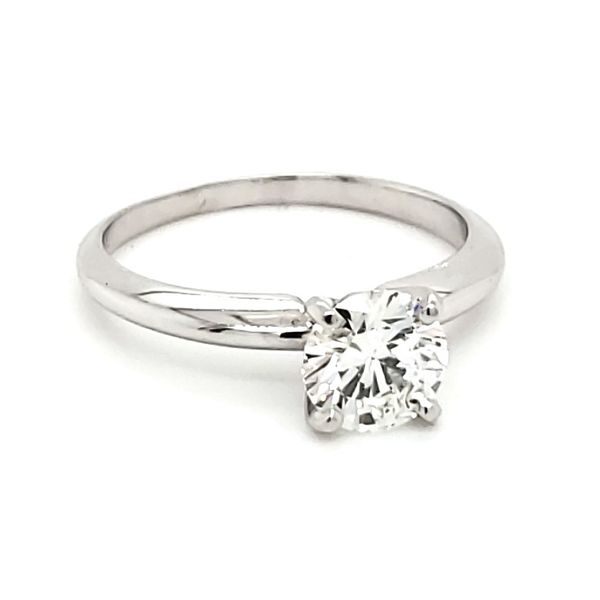 Platinum Four Prong Solitaire 1 Carat Diamond Engagement Ring Image 2 Quality Gem LLC Bethel, CT