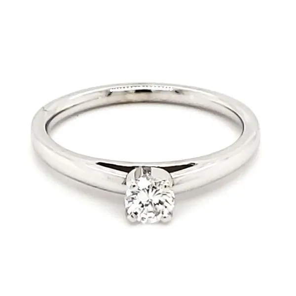 14K White Gold Four Prong Solitaire Diamond Engagement Ring Quality Gem LLC Bethel, CT