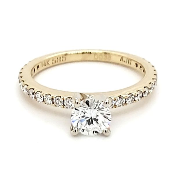 14K Yellow Gold 0.60 Carat Round Brilliant Diamond Engagement Ring Quality Gem LLC Bethel, CT