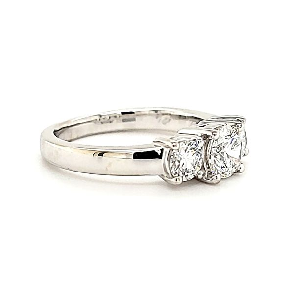14K White Gold 3 Stone Diamond Fashion Ring Image 2 Quality Gem LLC Bethel, CT