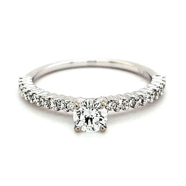 14K White Gold Diamond Engagement Ring Image 2 Quality Gem LLC Bethel, CT