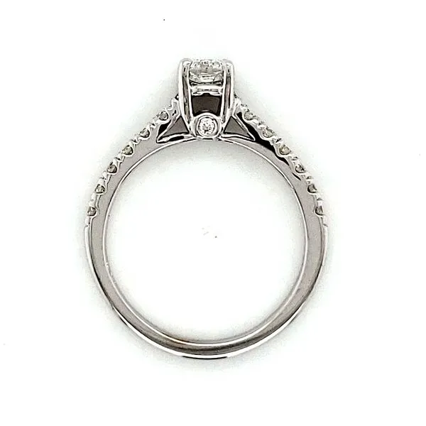 14K White Gold Solitaire Diamond Engagement Ring Image 4 Quality Gem LLC Bethel, CT