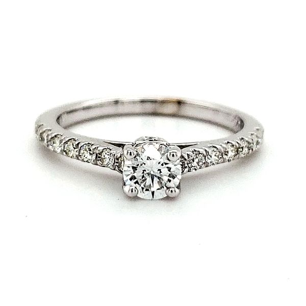 14K White Gold Solitaire Diamond Engagement Ring Quality Gem LLC Bethel, CT
