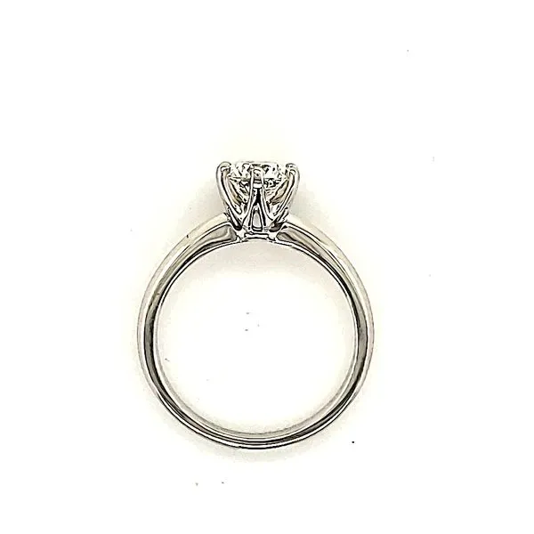 14K White Gold 6 Prong Diamond Engagement Ring Image 2 Quality Gem LLC Bethel, CT