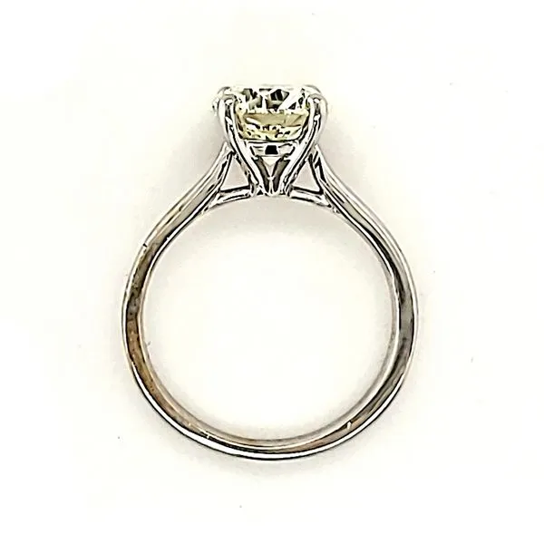 14K White Gold 2 Carat Round Diamond Engagement Ring Image 2 Quality Gem LLC Bethel, CT