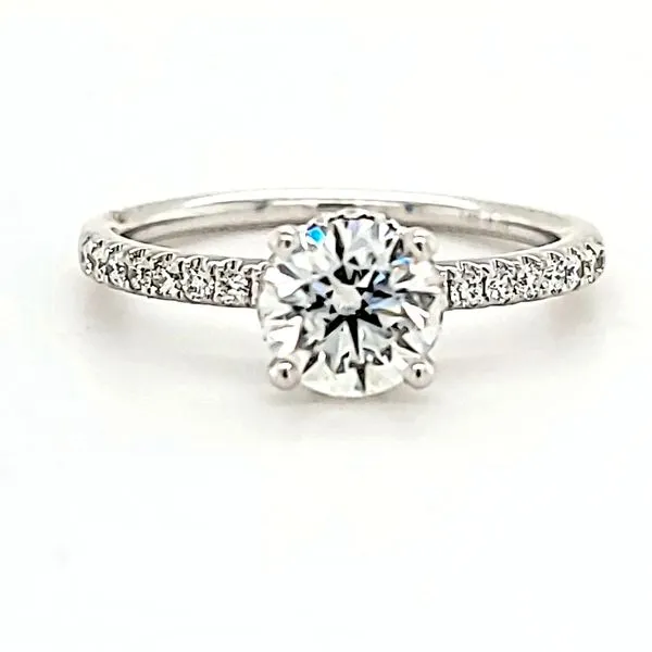 14K White Gold Hidden Halo Engagement Ring Quality Gem LLC Bethel, CT