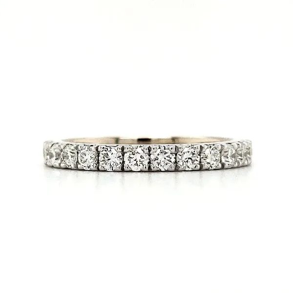 14K White Gold Diamond Eternity Band Image 2 Quality Gem LLC Bethel, CT