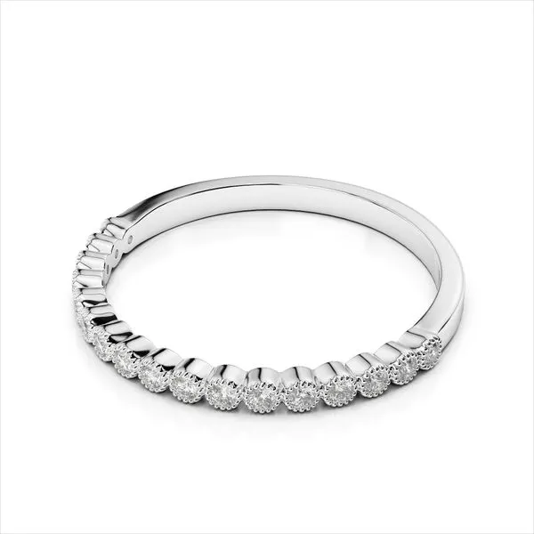 14K White Gold Diamond band Image 4 Quality Gem LLC Bethel, CT