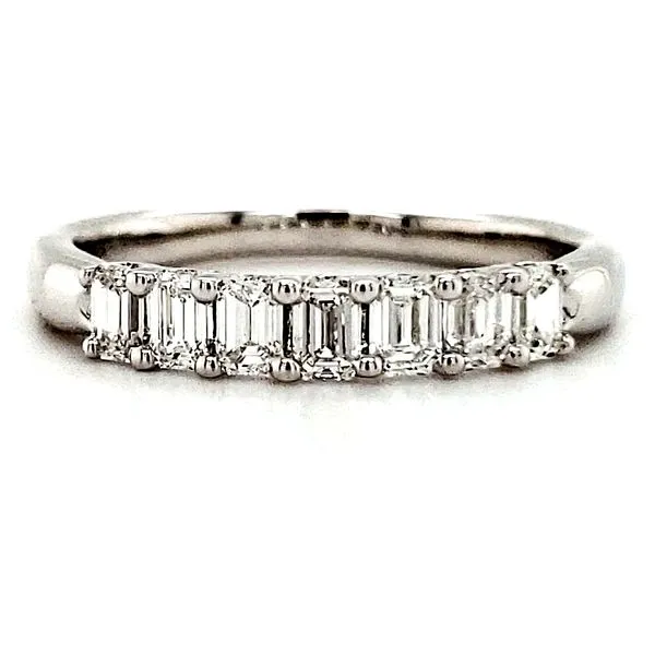 14K White Gold Emerald Cut Diamond Wedding Band .74 Carats Finger size 7 Quality Gem LLC Bethel, CT