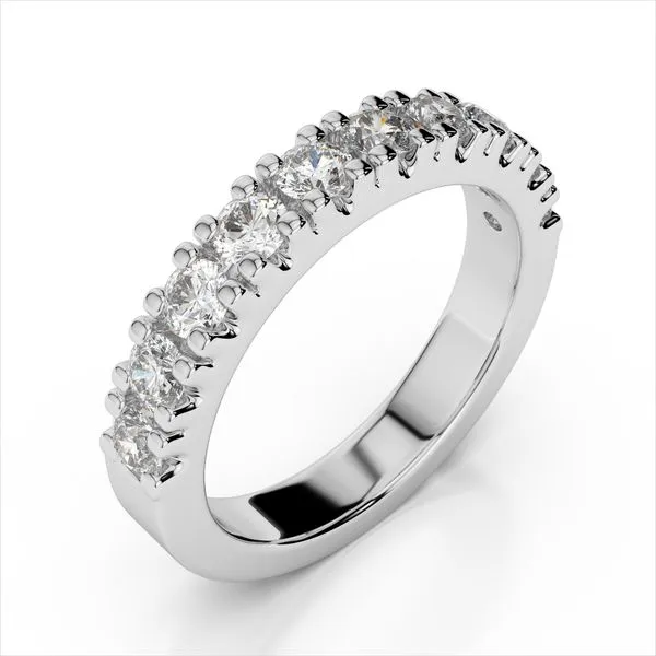 14K White Gold Fish Tail Diamond Band Image 2 Quality Gem LLC Bethel, CT
