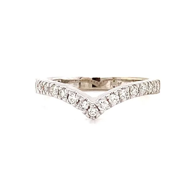 14K White Gold Diamond Chevron Band Quality Gem LLC Bethel, CT