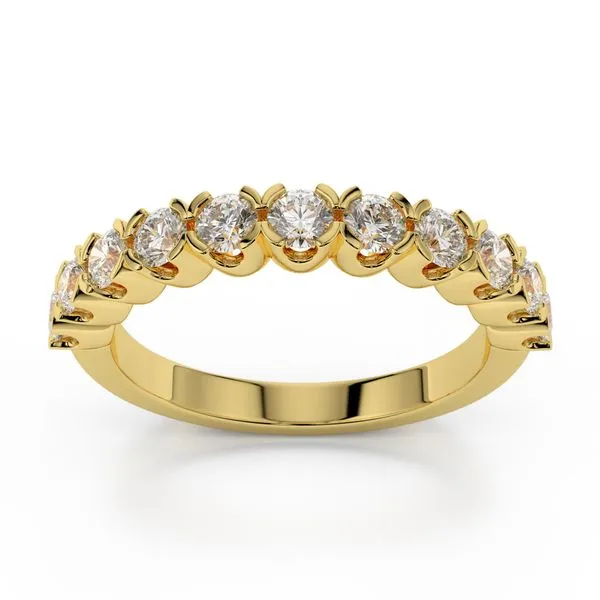 14K Yellow Gold 11 Diamond Band Size 6.75 Quality Gem LLC Bethel, CT
