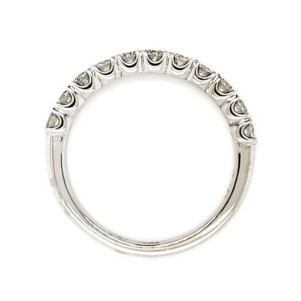 14K White Gold French V Split Prong Diamond Band Image 2 Quality Gem LLC Bethel, CT