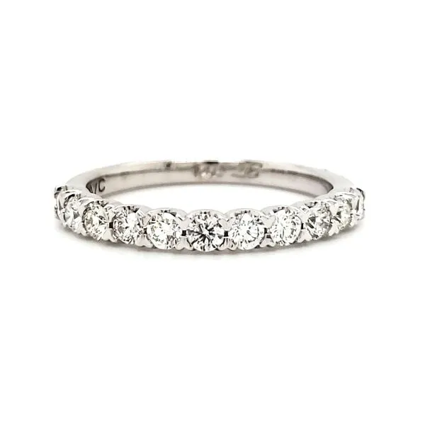 14K White Gold French V Split Prong Diamond Band Quality Gem LLC Bethel, CT