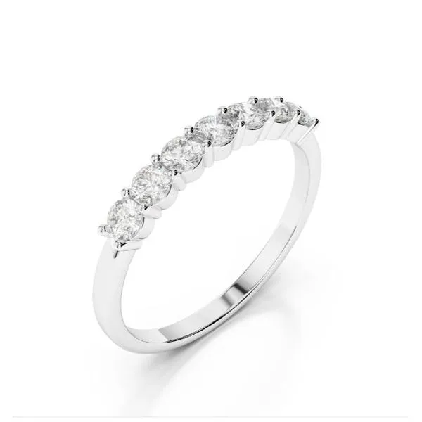 14K White Gold 0.70 Carat Share Prong Wedding Band Quality Gem LLC Bethel, CT