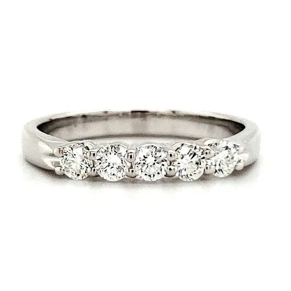 14K White Gold Share Prong Diamond Band Size 8.25 Quality Gem LLC Bethel, CT