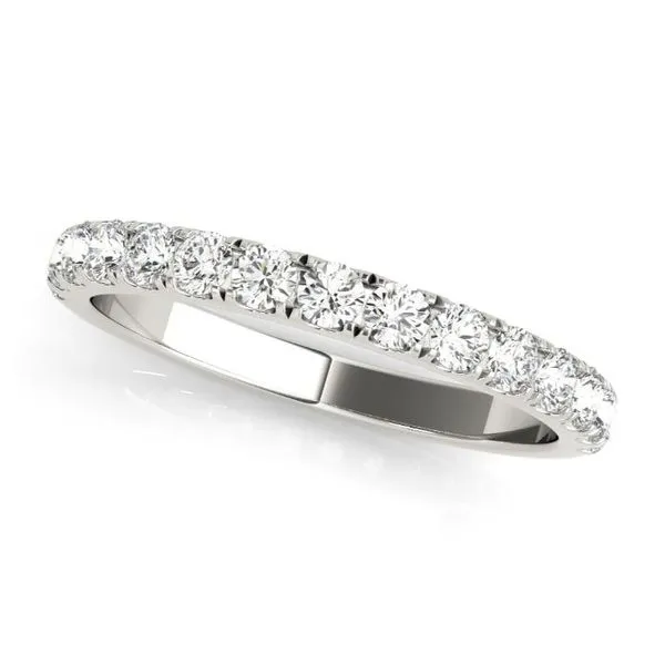 14K White Gold Share Prong Diamond Band Size 6.75 Quality Gem LLC Bethel, CT