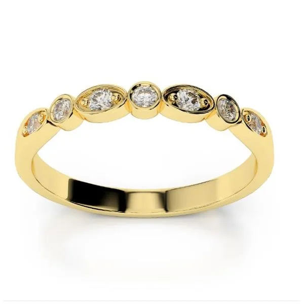 14K Yellow Gold Diamond Band Size 6.75 Quality Gem LLC Bethel, CT