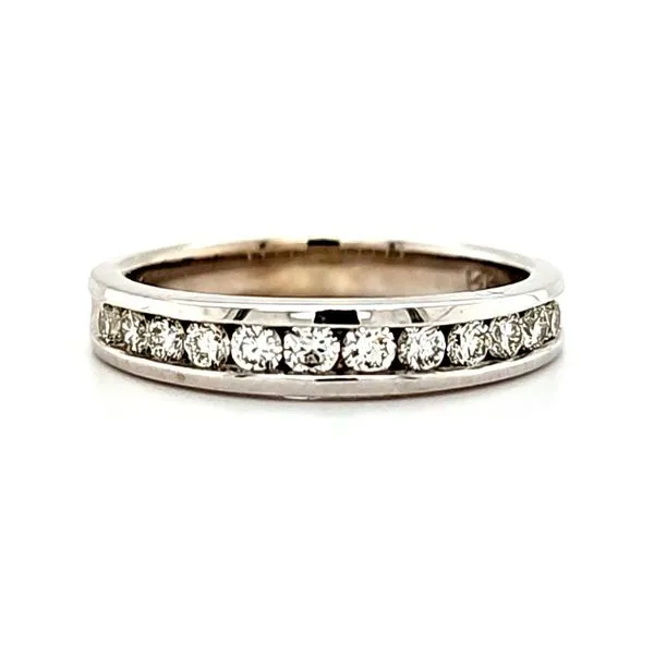 14K White Gold Channel Set Diamond Band Quality Gem LLC Bethel, CT