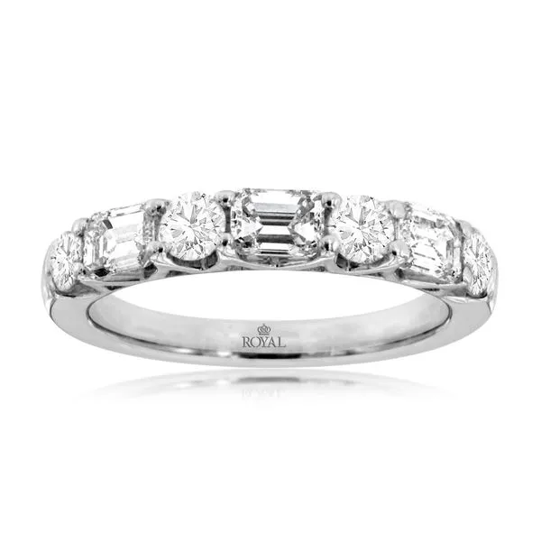 14K White Gold Dot and Dash Diamond Band Size 7 Quality Gem LLC Bethel, CT