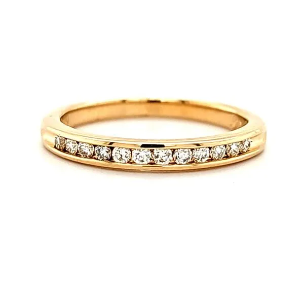 14K Yellow Gold Channel Set Diamond Band Size 6.75 Quality Gem LLC Bethel, CT