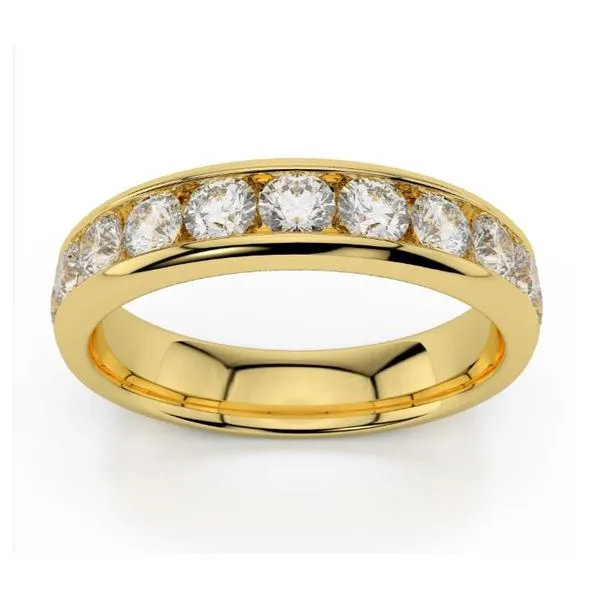 14K Yellow Gold Channel Set Diamond Band Size 6.75 Quality Gem LLC Bethel, CT