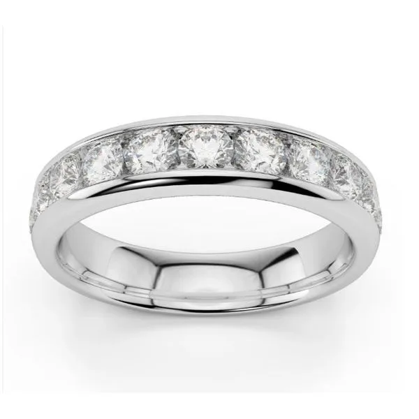 14K White Gold Channel Set Diamond Band Size 6.75 Quality Gem LLC Bethel, CT
