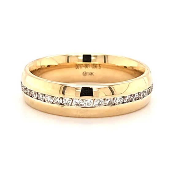 14K yellow Gold Channel Set Diamond Band Size 6.5 Quality Gem LLC Bethel, CT