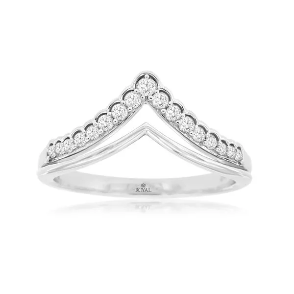 14K White GoldDiamond Chevron Band Size 6.75 Quality Gem LLC Bethel, CT