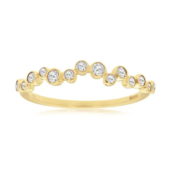 14K Yellow Gold Diamond Bubble Band Size 7 Quality Gem LLC Bethel, CT