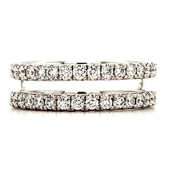 14K White Gold Diamond Insert Wedding Band Size 6.5 Quality Gem LLC Bethel, CT