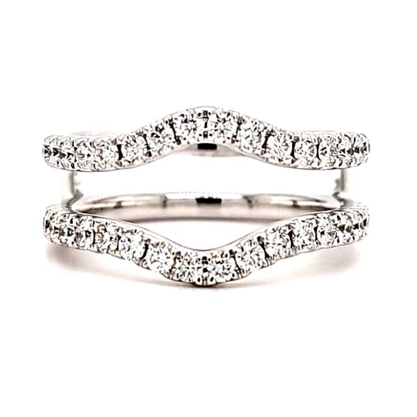 14K White Gold Diamond Insert Wedding Band Size 6.5 Quality Gem LLC Bethel, CT