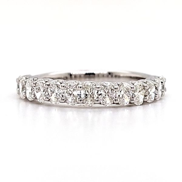 14K White Gold Oval Diamond Band Size 6.5 Quality Gem LLC Bethel, CT