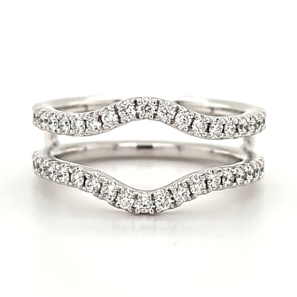 14K White Gold Curved Diamond Insert Size 6.25 Quality Gem LLC Bethel, CT