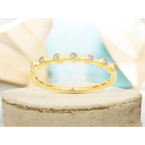 14K Yellow Gold Diamond Band Size 6.75 Image 2 Quality Gem LLC Bethel, CT