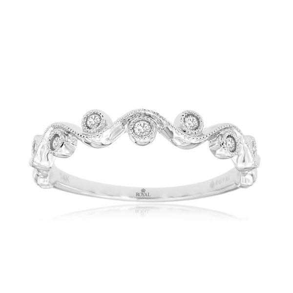 14K White Gold Diamond Vine Band Size 6.75 Quality Gem LLC Bethel, CT