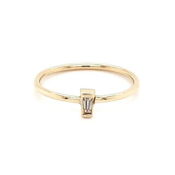 14K Rose Gold Diamond Baguette Stackable Fashion Ring Quality Gem LLC Bethel, CT