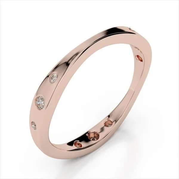 14K Rose Gold Burnish Diamond Fashion Ring Image 2 Quality Gem LLC Bethel, CT