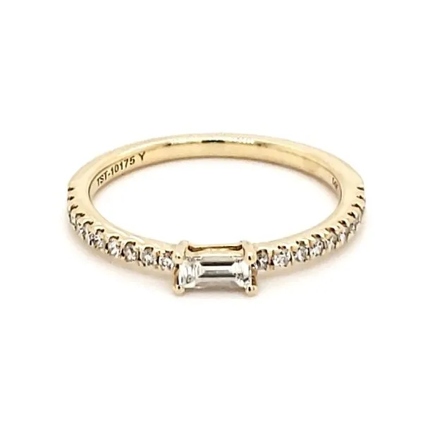 14K Yellow Gold Baguette Diamond Stackable Fashion Band Quality Gem LLC Bethel, CT