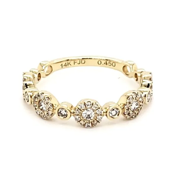 14K Yellow Gold Stackable Diamond Fashion Band Quality Gem LLC Bethel, CT