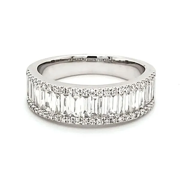 14K White Gold Baguette Diamond Fashion Band Quality Gem LLC Bethel, CT