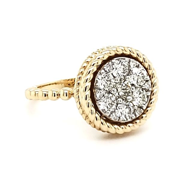 14K White Gold Cluster Diamond Fashion Ring Image 2 Quality Gem LLC Bethel, CT