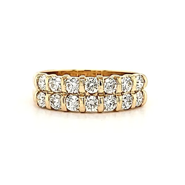 14K Yellow Gold Double Row Gemlock Band Quality Gem LLC Bethel, CT