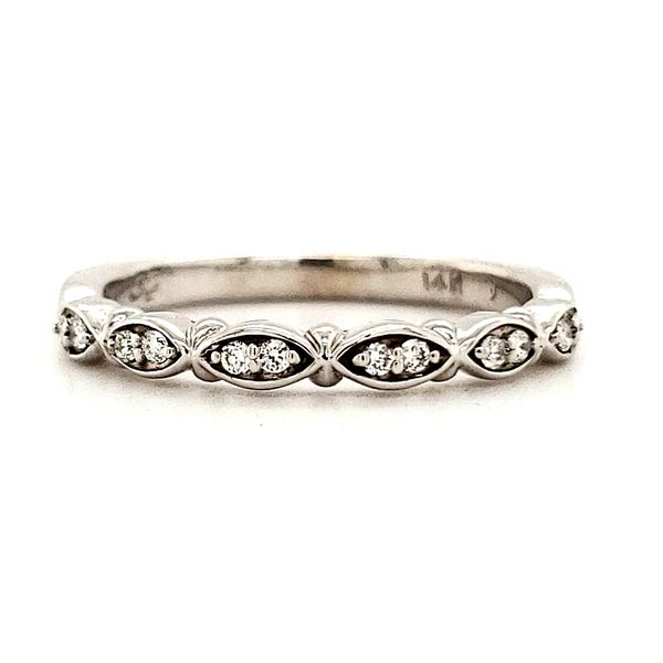 14K White Gold Diamond Stack Band Quality Gem LLC Bethel, CT