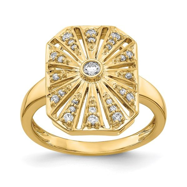 Buy quality 18kt / 750 yellow gold classic line diamond ring for girls  9lr86 in Pune
