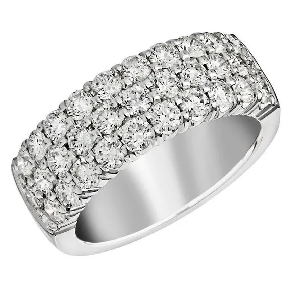 14K 3 Row Diamond Ring 1.75ct Size 6.5 Quality Gem LLC Bethel, CT